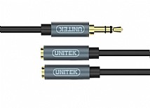 כבל מפצל אודיו 0.2 ס"מ נקבה זכר UNITEK Y-C956ABK כבל מפצל אודיו 0.2 ס"מ נקבה זכר UNITEK Y-C956ABK