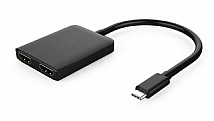 מתאם PROTEC TYPE-C DM182 TO DUAL DP מתאם PROTEC TYPE-C DM182 TO DUAL DP