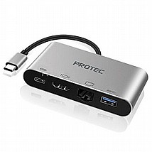מתאם PROTEC TYPE-C TO HDMI+USB+RJ45 DM180 מתאם PROTEC TYPE-C TO HDMI+USB+RJ45 DM180