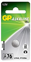 סוללה כפתור אלקליין GP A76 LR44 סוללה כפתור אלקליין GP A76 LR44