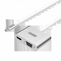 מתאם תצוגה UNITEK USB3.1 Type-C to HDMI//VGA Converter Y-V100 מתאם תצוגה UNITEK USB3.1 Type-C to HDMI//VGA Converter Y-V100