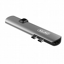 מתאם UNITEK Ultra Slim Dual Type-C Multi-Port Hub מתאם UNITEK Ultra Slim Dual Type-C Multi-Port Hub