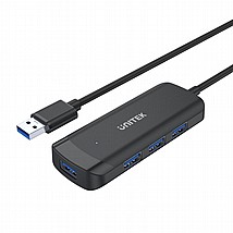 תחנה uHUB Q4 4 Ports Powered USB 3.0 Hub with 150cm Long Cable H1111E תחנה uHUB Q4 4 Ports Powered USB 3.0 Hub with 150cm Long Cable H1111E