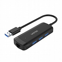תחנה uHUB Q4+ 4-in-1 Powered USB 3.0 Ethernet Hub H1111A תחנה uHUB Q4+ 4-in-1 Powered USB 3.0 Ethernet Hub H1111A