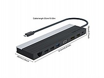 תחנת עגינה אוניברסלית 3 מסכים Wavlink TYPE-C WL-UMD03 תחנת עגינה אוניברסלית 3 מסכים Wavlink TYPE-C WL-UMD03