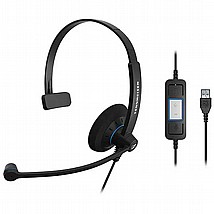 אוזנייה חוטית משולבת מיקרופון Sennheiser SC30 USB אוזנייה חוטית משולבת מיקרופון Sennheiser SC30 USB