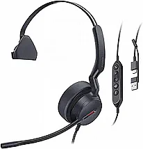 אוזניות חוטיות Yealink UH44 USB DUAL אוזניות חוטיות Yealink UH44 USB DUAL