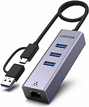 מתאם רשת UNITEK USB-C to Gigabit Ethernet Adapter Y-3465A מתאם רשת UNITEK USB-C to Gigabit Ethernet Adapter Y-3465A