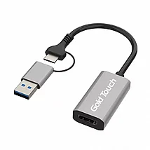 כבל מתאם gold-touch USB3.0 Type A&C To HDMI Adapter With Audio E-USB3AC-HDMI כבל מתאם gold-touch USB3.0 Type A&C To HDMI Adapter With Audio E-USB3AC-HDMI